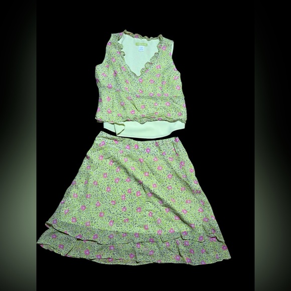 Sigrid Olsen Other - Sigrid Olsen Floral  Two Piece Top and Skirt